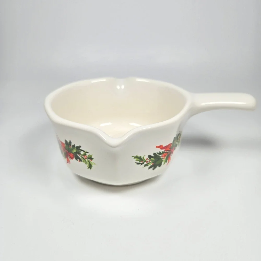 Vintage Pfaltzgraff Christmas Heritage Potpourri‎ Butter Sauce Dish Bowl Retired